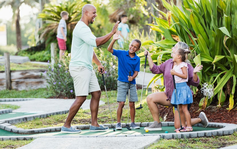 Play miniature golf on Father's Day, father's day games and activities
