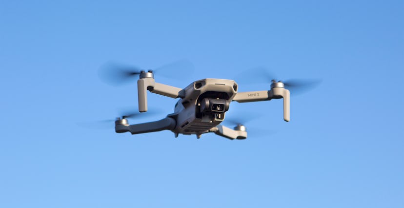 Schmitten, Germany - November 25, 2020: Camera drone Mini 2 of Chinese technology company DJ Innovat...