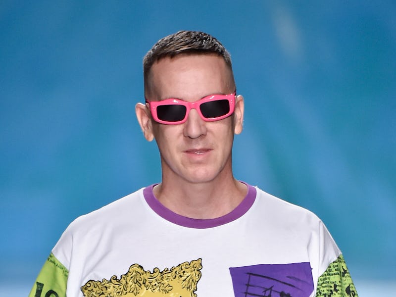 MILAN, ITALY - SEPTEMBER 19: Jeremy Scott walks the runway at the end of the Moschino show during th...
