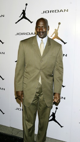 LOS ANGELES - FEBRUARY 13:  Basketball legend Michael Jordan arrives for "Comedy Court" comedy show ...