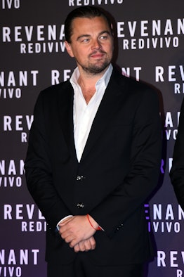 American actor Leonardo di Caprio attend The Revenant movie red carpet in the Casa del Cinema. Rome ...
