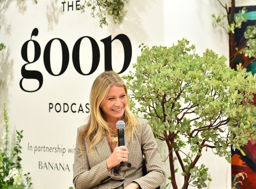 Gwyneth Paltrow speaks with Kerry Washington on her Goop Celebrity Podcast.