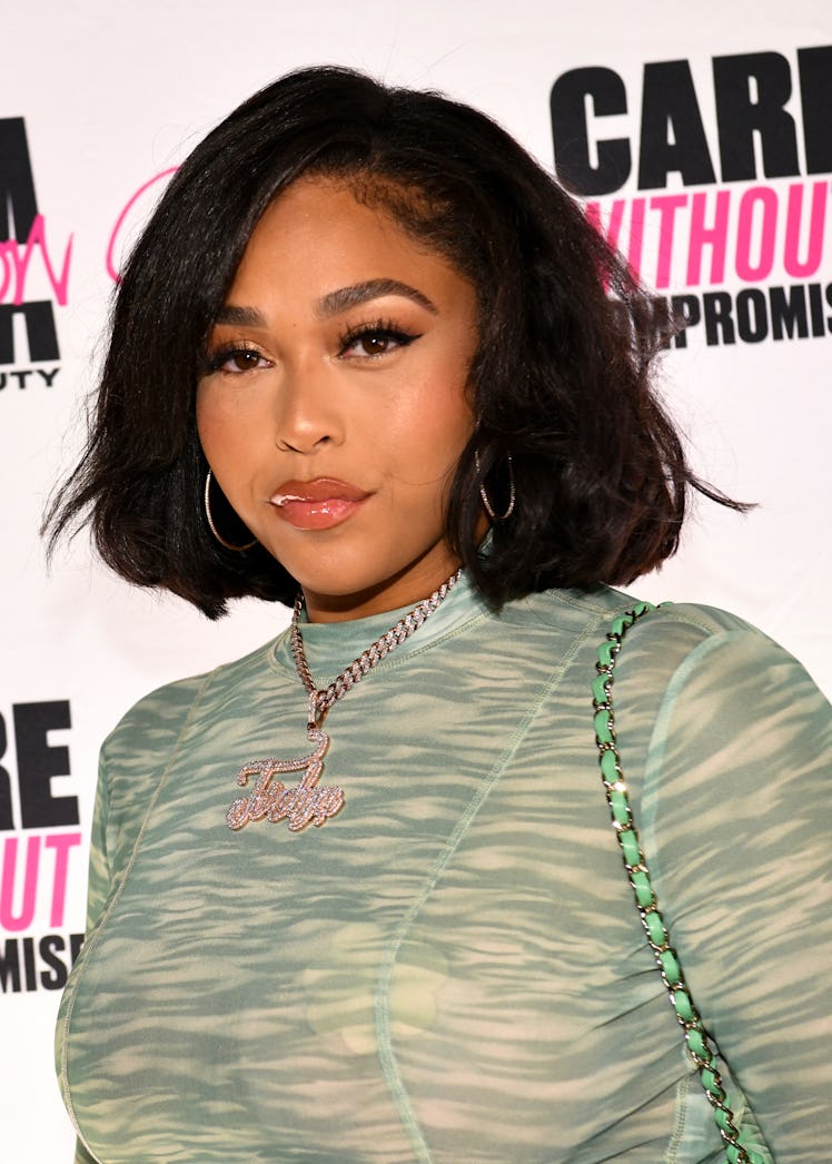 WEST HOLLYWOOD, CALIFORNIA - JUNE 18: Jordyn Woods attends UOMA Pride Month and Juneteenth Celebrati...
