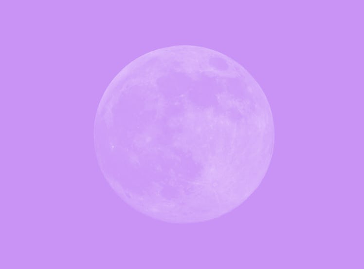 The June 2021 full moon in purple.