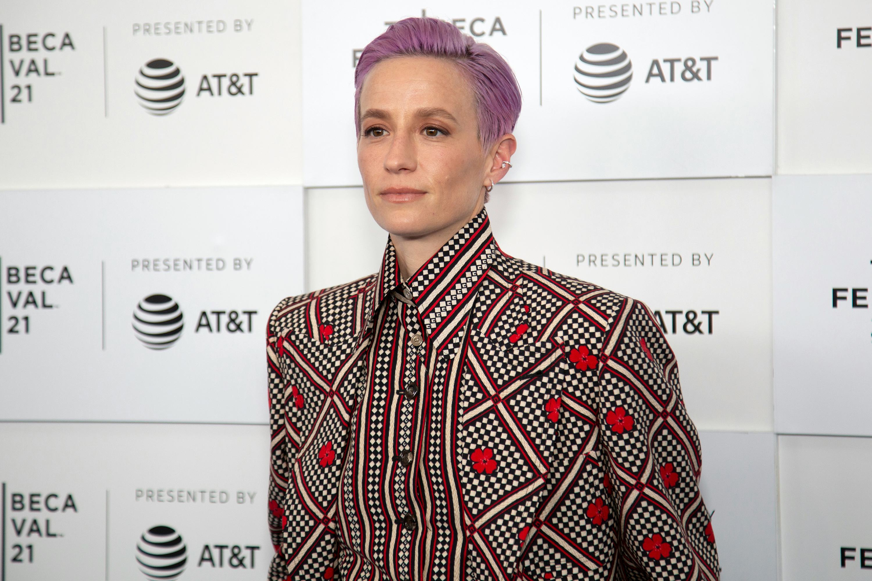 NEW YORK, NEW YORK - JUNE 17: Megan Rapinoe attends 'LFG' Premiere during 2021 Tribeca Festival at T...