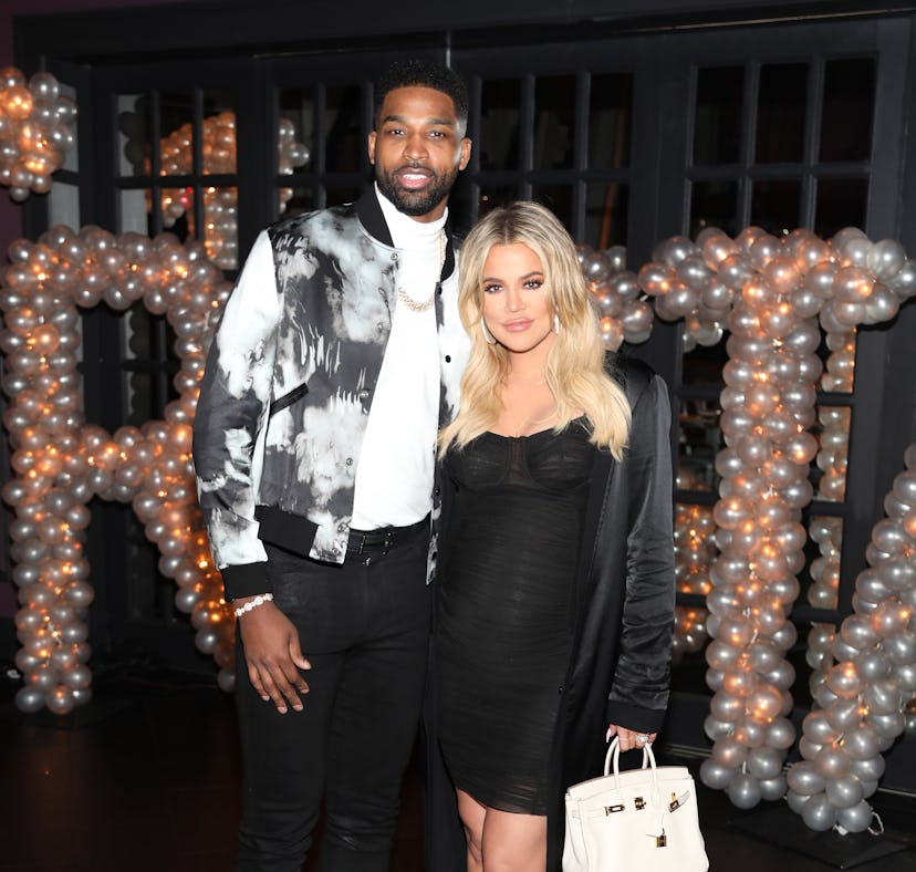 Tristan Thompson and Khloe Kardashian pose for a photo as Remy Martin celebrates Tristan Thompson's ...