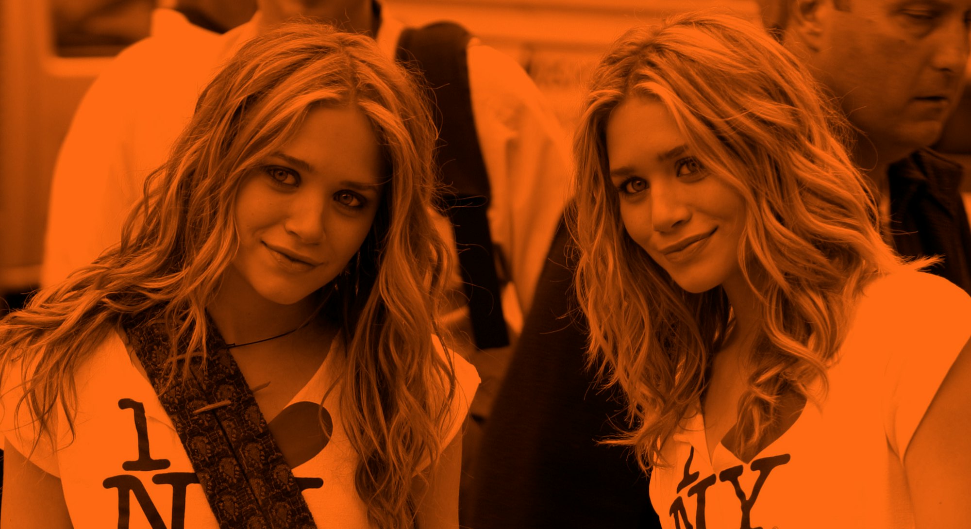 Mary Kate Olsen and Ashley Olsen during "New York Minute" on Location in Manhattan - October 9, 2003...