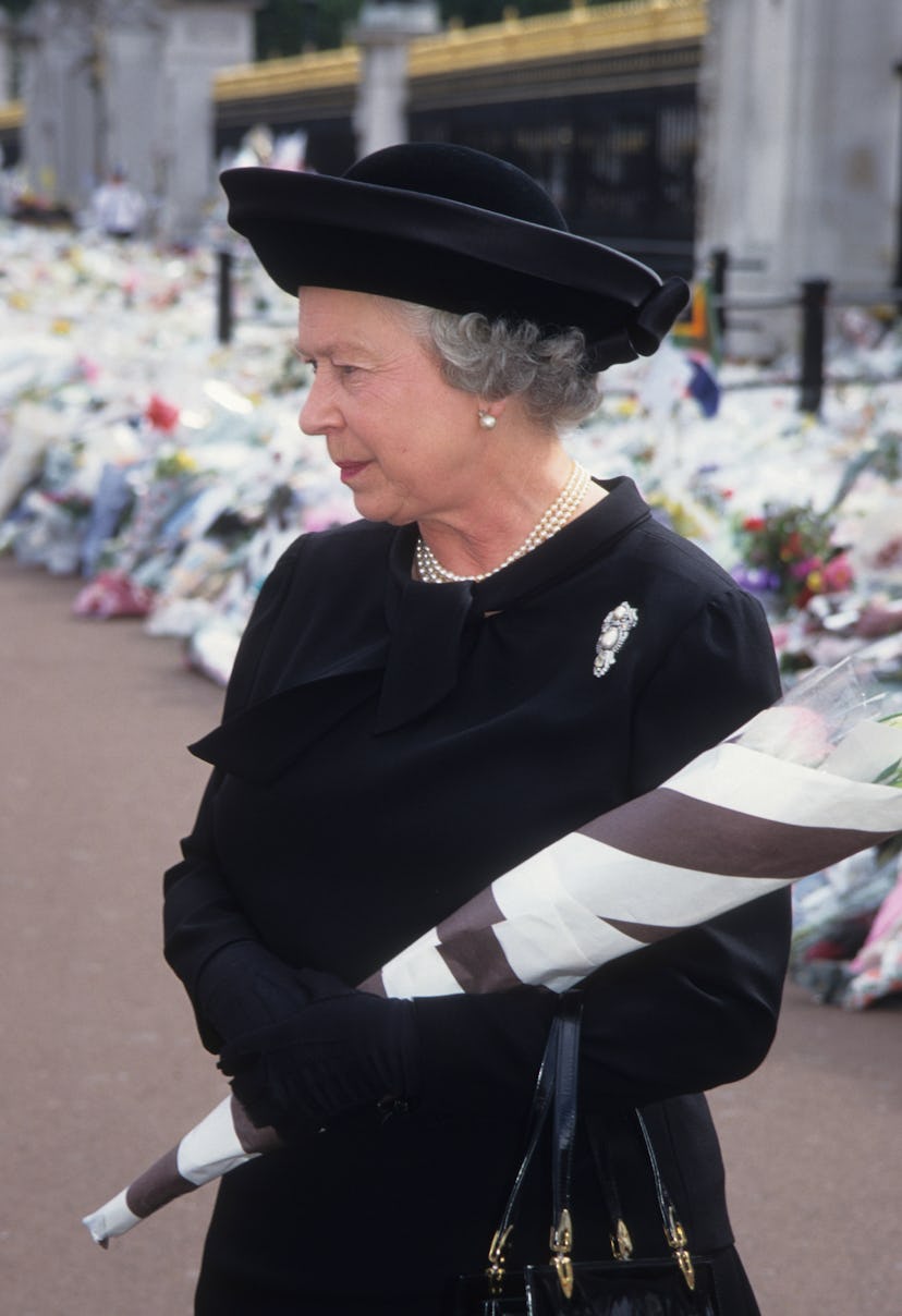 The public funeral of Diana, Princess of Wales, London, UK, 6th September 1997, Queen Elizabeth II, ...