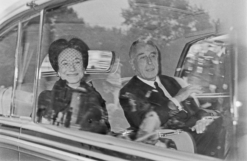 The Duchess of Windsor (born Bessie Wallis Warfield, 1896 - 1986) with Earl Mountbatten (1900 - 1979...