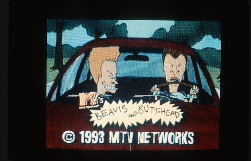 NEW YORK, NY - OCTOBER 10: TV credits from a 'Beavis and Butt-head' episode are photographed October...