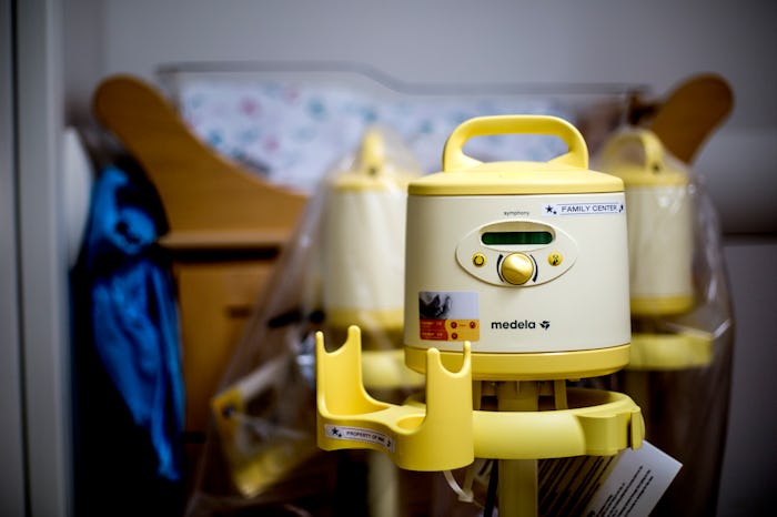 PORTLAND, ME - MAY 4: A breast pump at Maine Medical Center seen Wednesday, May 4, 2016. (Photo by G...