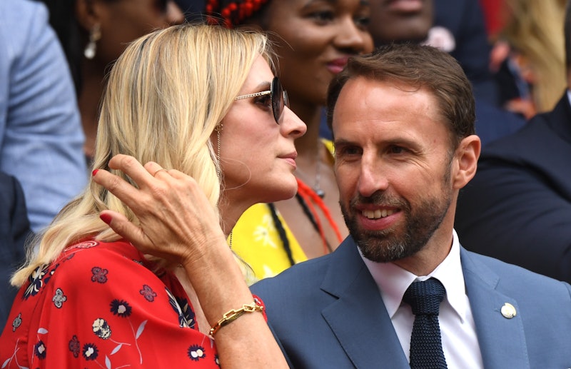 Gareth Southgate and his wife Alison Southgate are seen in the Royal Box during Day six of The Champ...