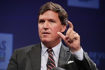 WASHINGTON, DC - MARCH 29: Fox News host Tucker Carlson discusses 'Populism and the Right' during th...