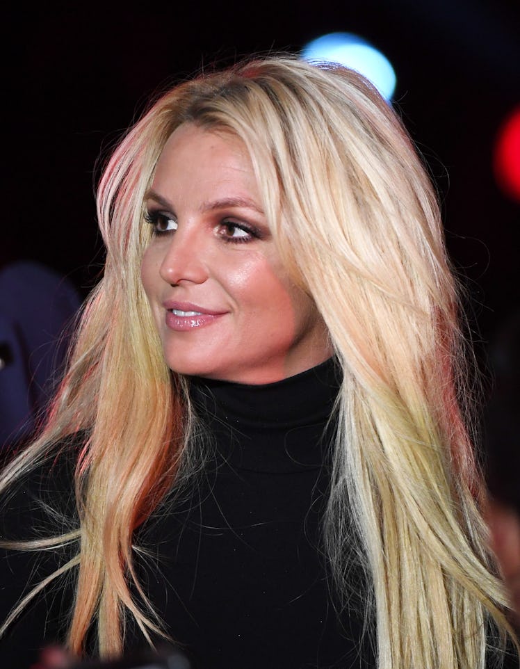 Britney Spears attends the announcement of her new residency, "Britney: Domination" at Park MGM on O...