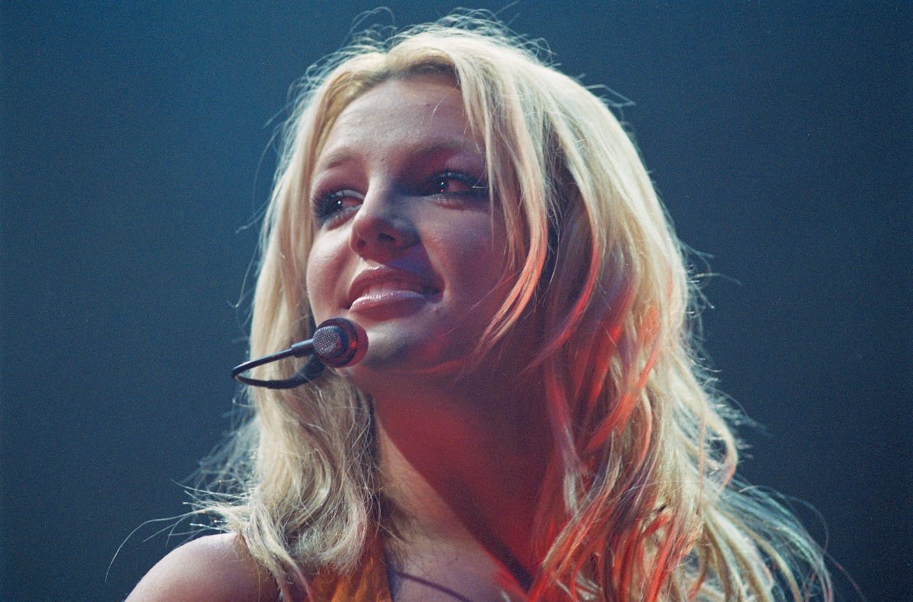 The singer performing on stage at Paris Zenith. (Photo by Jeremy Bembaron/Sygma/Sygma via Getty Imag...