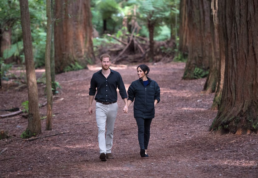 Prince Harry, Duke of Sussex and Meghan, Duchess of Sussex visit Redwoods Tree Walk 