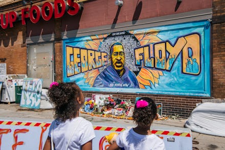 MINNEAPOLIS, MINNESOTA - JUNE 25: Jordan and Royal Pacheco learn of George Floyd's murder at the int...