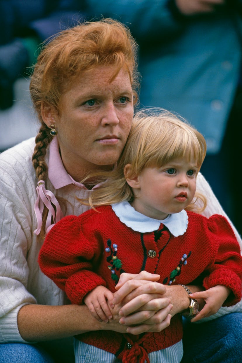 Princess Beatrice with her mom Sarah Ferguson.