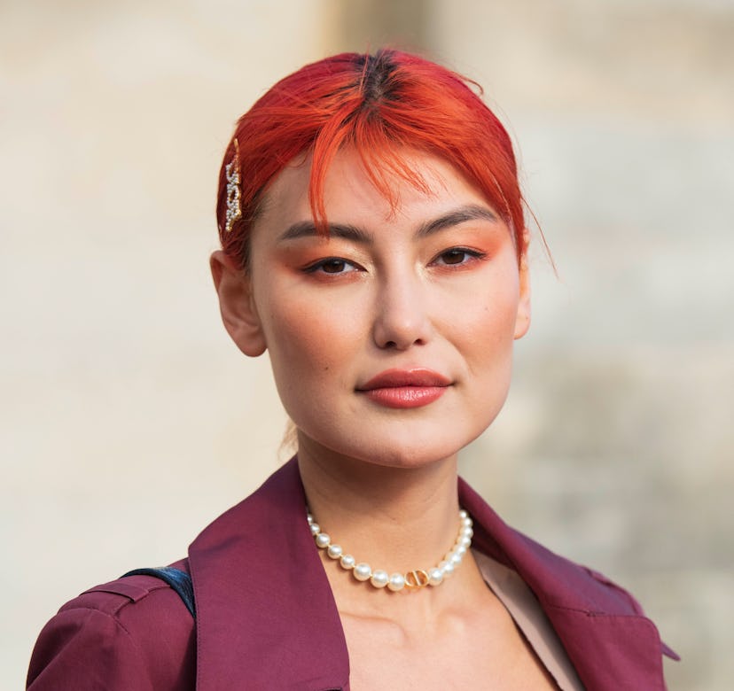 PARIS, FRANCE - FEBRUARY 25: Model and Digital influencer Amalie Gassmann wears all Dior on February...