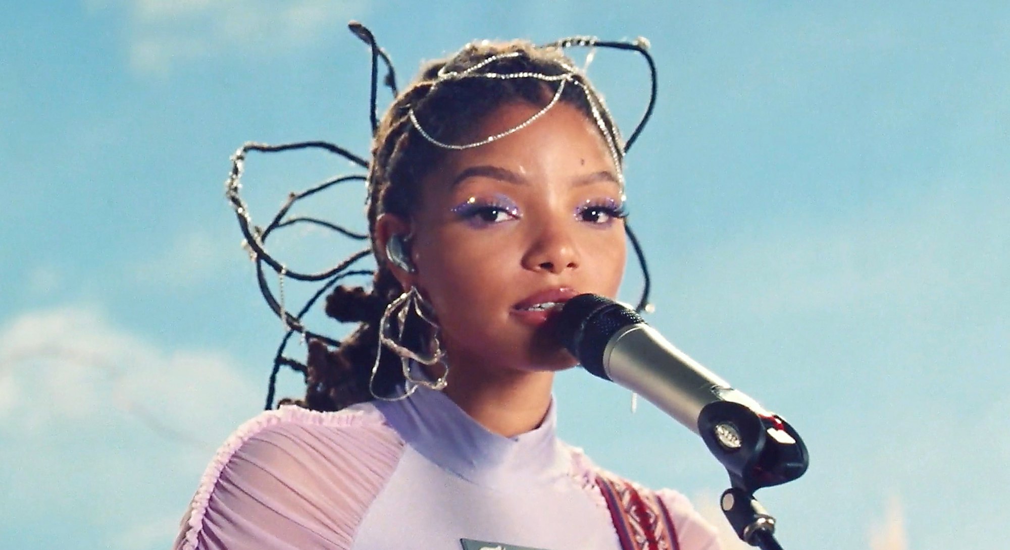 Halle Bailey of Chloe X Halle performs in 2020.