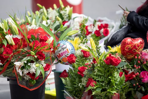 NEW YORK, NEW YORK - MAY 09: Mother's Day flowers and balloons are sold on the Upper West Side on Mo...