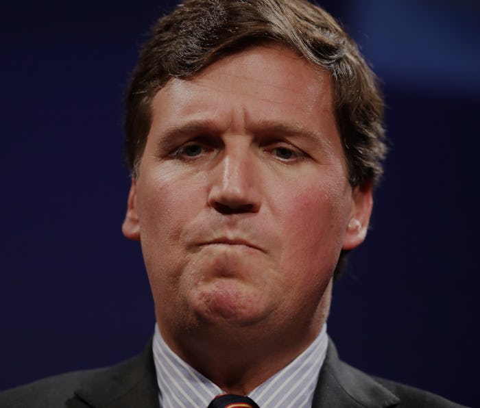 WASHINGTON, DC - MARCH 29: Fox News host Tucker Carlson discusses 'Populism and the Right' during th...