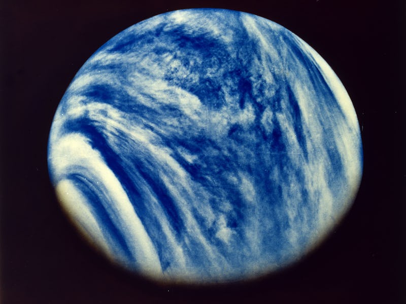 1974:  The cloud-covered planet Venus, the second planet from the Sun.  (Photo by MPI/Getty Images)