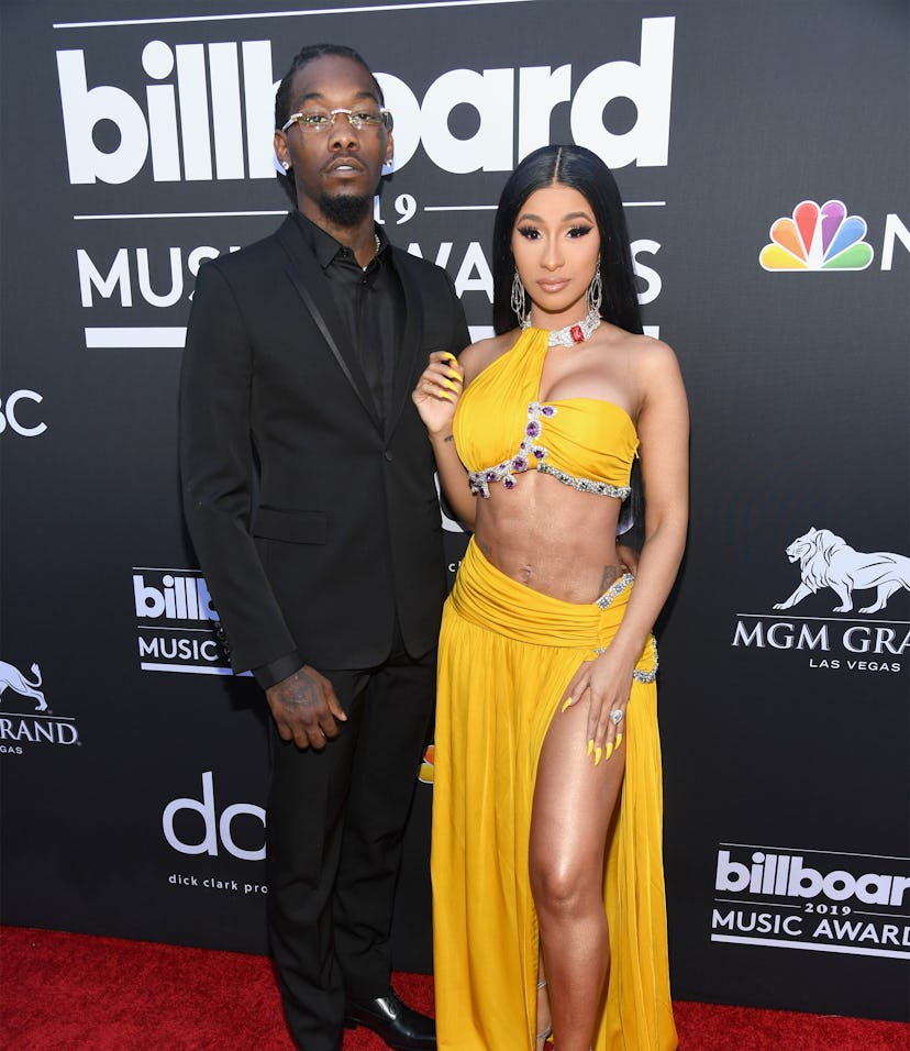 LAS VEGAS, NV - MAY 01:  (L-R) Offset of Migos and Cardi B attend the 2019 Billboard Music Awards at...
