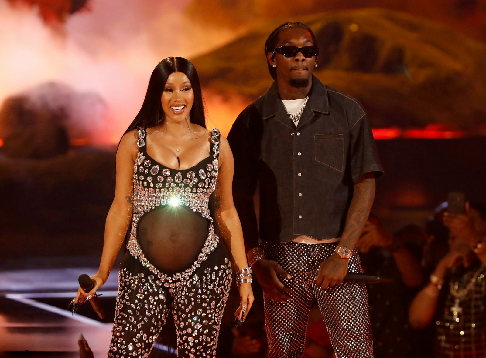 Cardi B & Offset Announce 2nd Pregnancy On Stage At The BETs