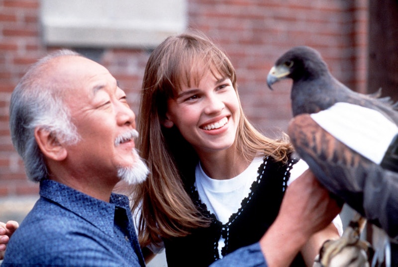 1994 Noriyuki "Pat" Morita As Mr. Miyagi And Hilary Swank As Julie Pierce In "The Next Karate Kid." ...