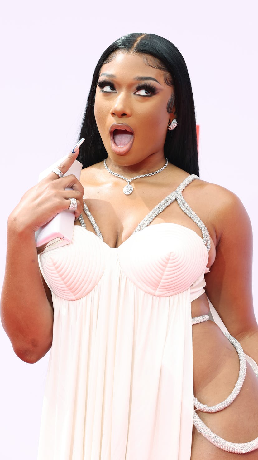 LOS ANGELES, CALIFORNIA - JUNE 27: Megan Thee Stallion attends the BET Awards 2021 at Microsoft Thea...