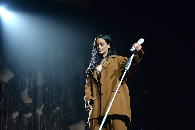 The best songs about love include a Rihanna 'Anti' tune. (Photo by Kevin Mazur/Getty Images for Fent...