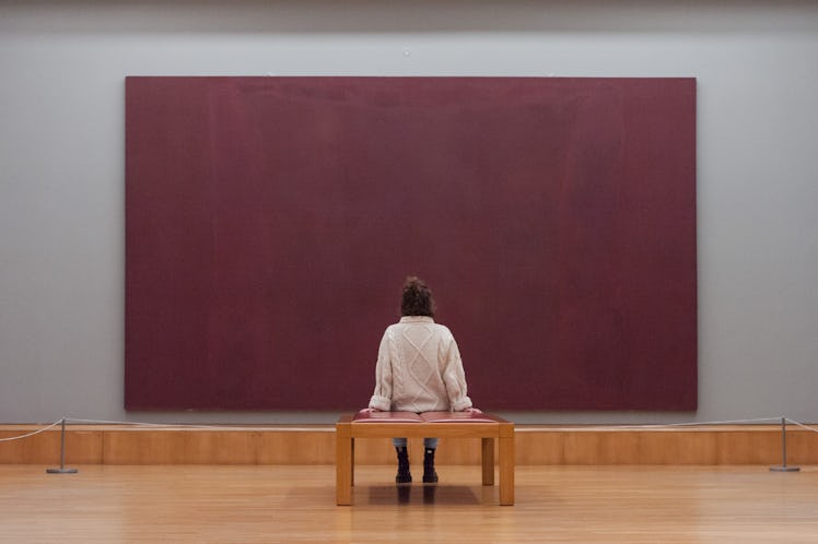 (EDITOR'S NOTE: Editorial Use Only)Gallery staff member looks at Mark Rothko's (1903-1970) The Seagr...