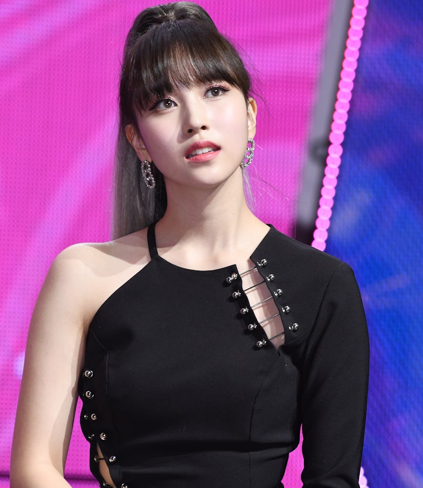 SEOUL, SOUTH KOREA - APRIL 22: Mina of TWICE attends TWICE's 7th Mini Album 'FANCY YOU' Release Show...