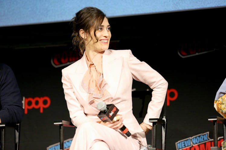 NEW YORK, NEW YORK - OCTOBER 05:  Lizzy Caplan speaks on stage at the Castle Rock Screening + Panel ...