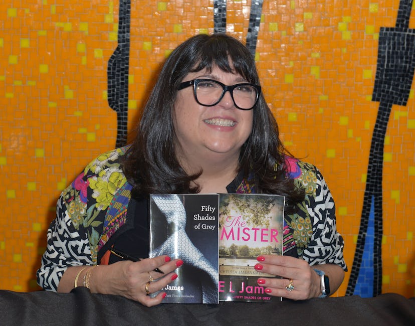 MIAMI, FL - MAY 01:  Author E. L. James sign copies of her new book 'THE MISTER' after a conversatio...