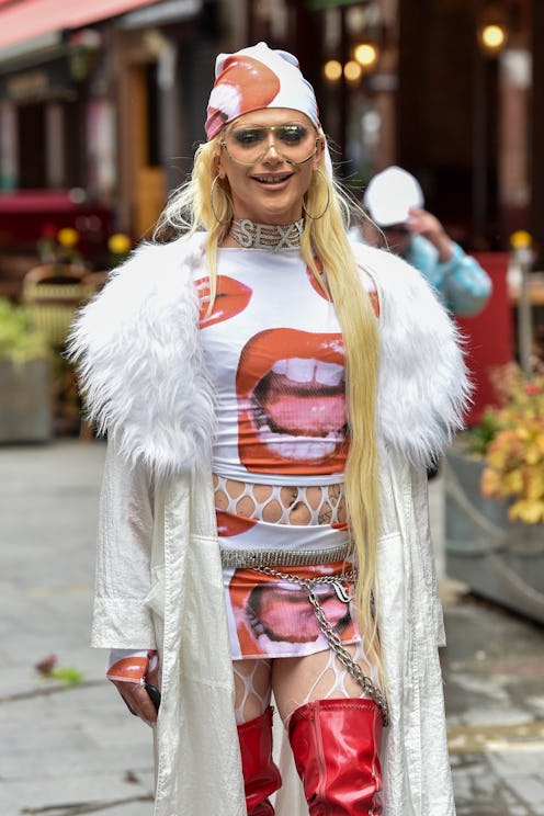 LONDON, ENGLAND - JUNE 04: British Drag Queen Bimini Bon Boulash seen outside the Global Radio studi...