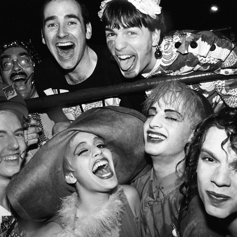 NEW YORK - April 29: Michael Alig, top right, poses for a photo with friends, including DJ Larry Tee...