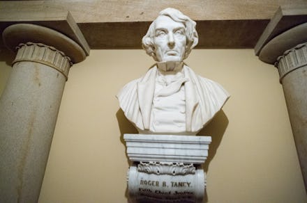 Sculpture of Roger B. Taney inside the U.S. Capitol in Washington DC. (Photo by: VW Pics/Universal I...