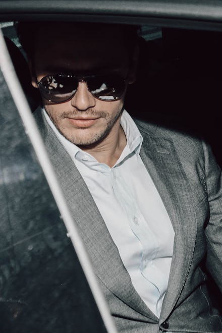 American actor, writer and director James Franco guest at the Gucci men's show. Milan (Italy), June ...