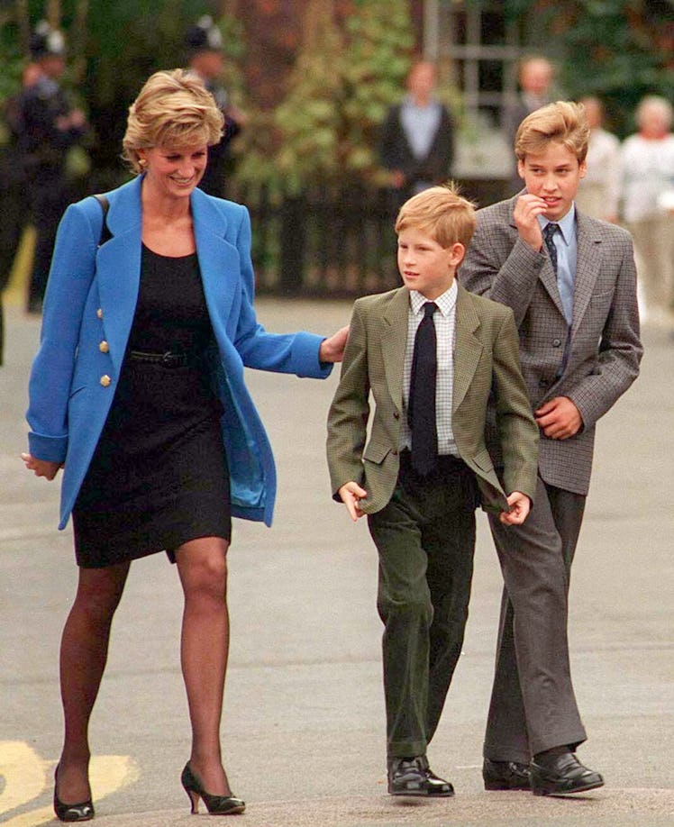 Princess Diana, shown here with her sons William and Harry, was recently honored at a statue unveili...