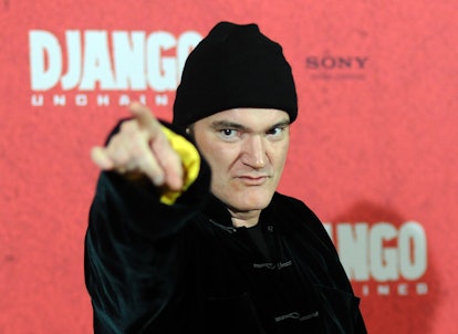 US film director Quentin Tarantino poses during a photocall for his new film 'Django Unchained' in B...