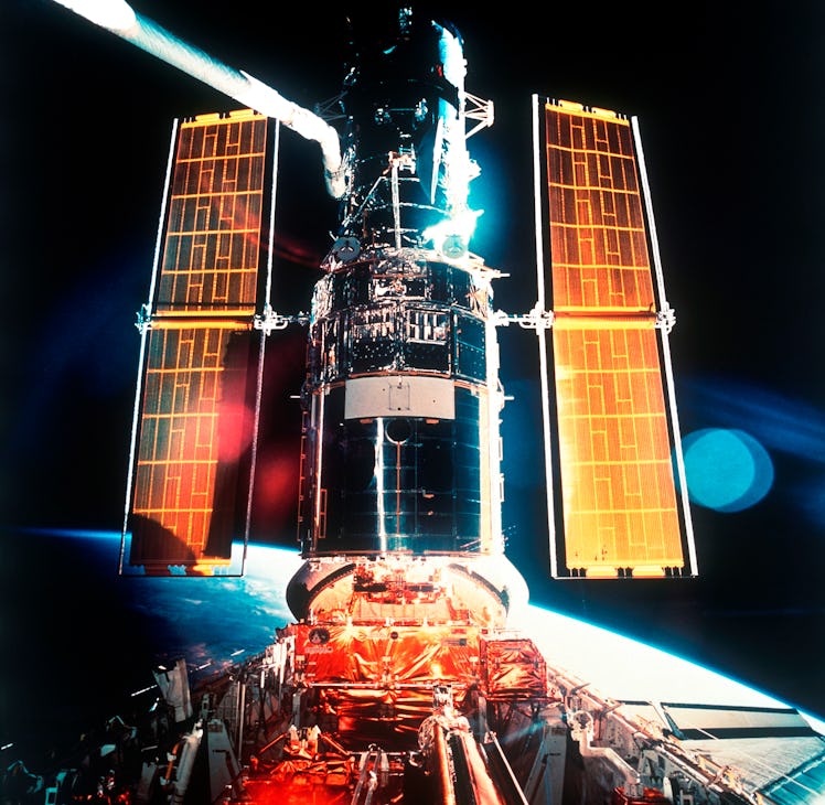 Repair Mission of Hubble Space Telescope. Hst. By Astronauts Aboard Space Shuttle Endeavour in Space...