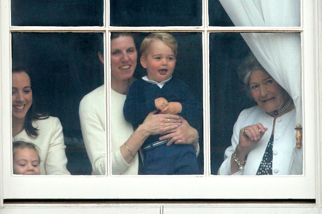 Prince George watches the Trooping of the Colour in 2015.
