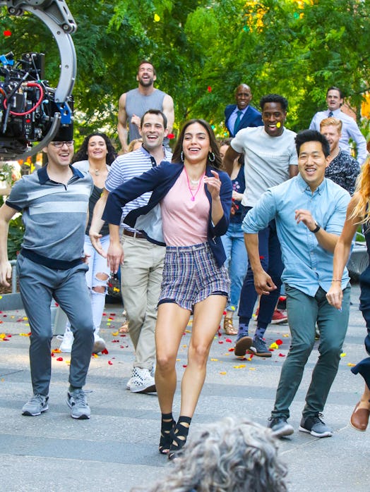 Melissa Barrera is seen on the movie set of 'In the Heights' on June 03, 2019 in New York City.  (Ph...