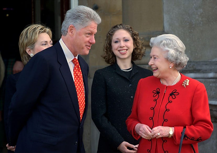 President Clinton met Queen Elizabeth.