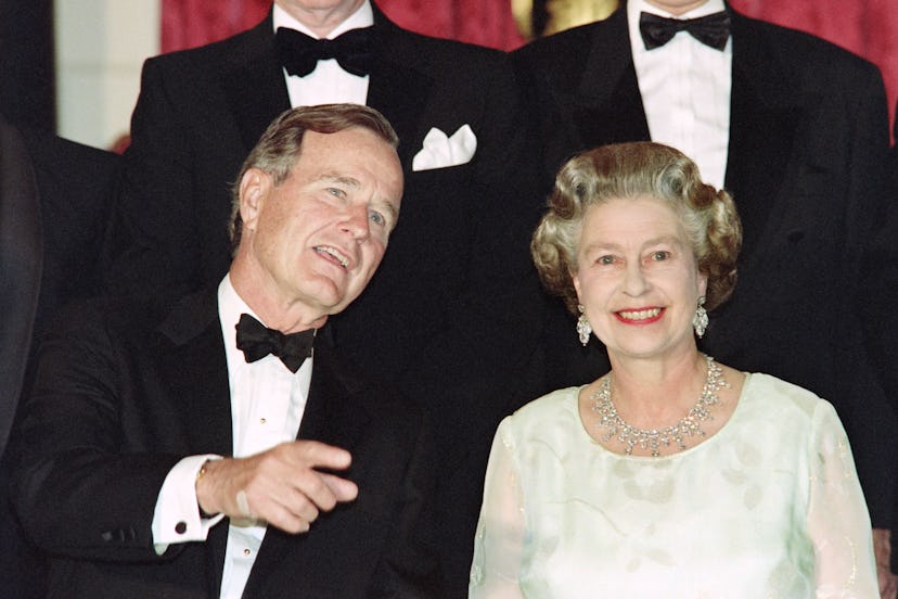 Queen Elizabeth met the first President Bush.