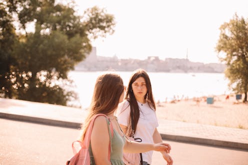 couple or friends in conversation