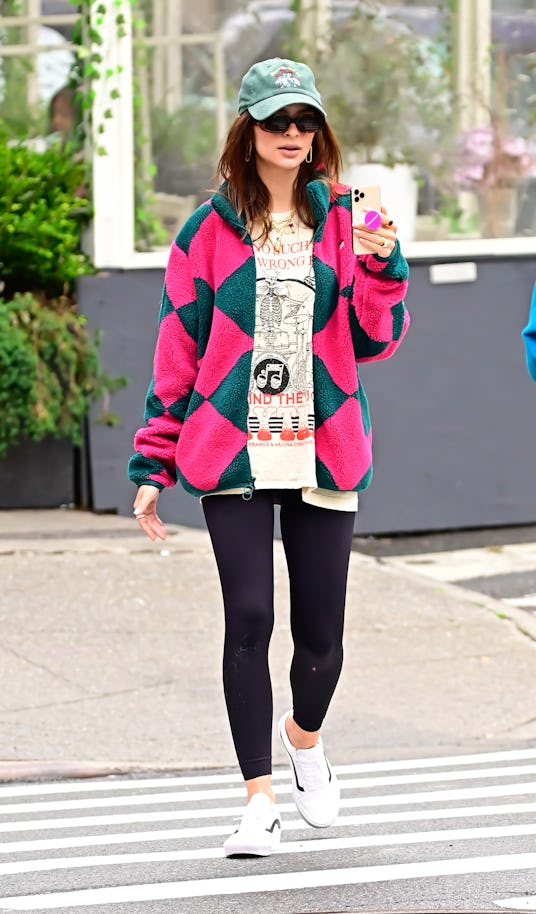 NEW YORK, NY - JUNE 03:  Emily Ratajkowski is seen walking in SoHo on June 3, 2021 in New York City....