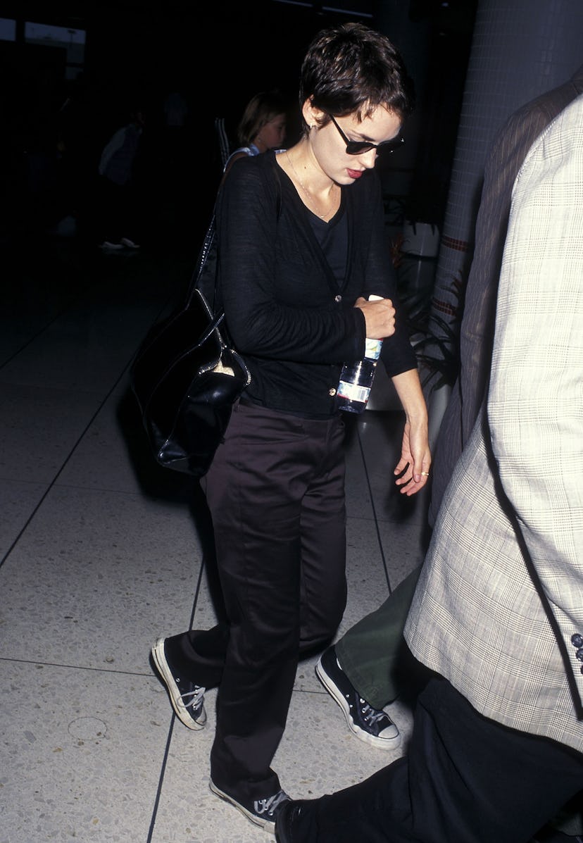 Winona Ryder at LAX airport in 1997.